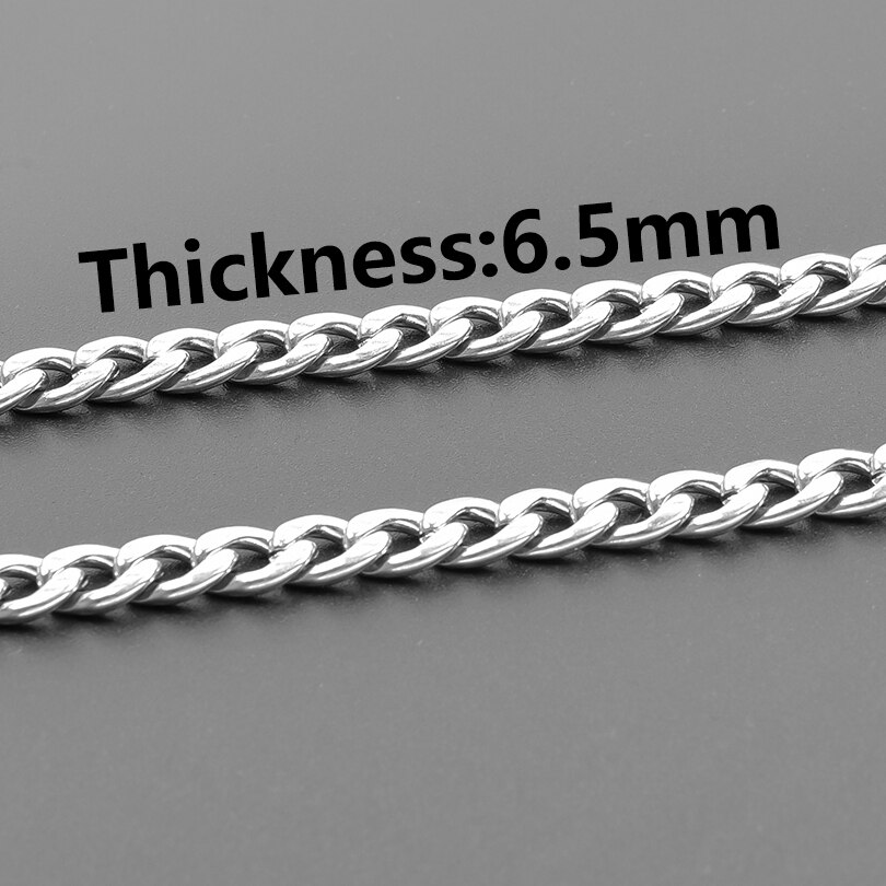Rainbow Silver Color Link Chain Necklace For Women Men Accessories Stainless Steel Necklaces Bracelets Jewelry 20-90 cm
