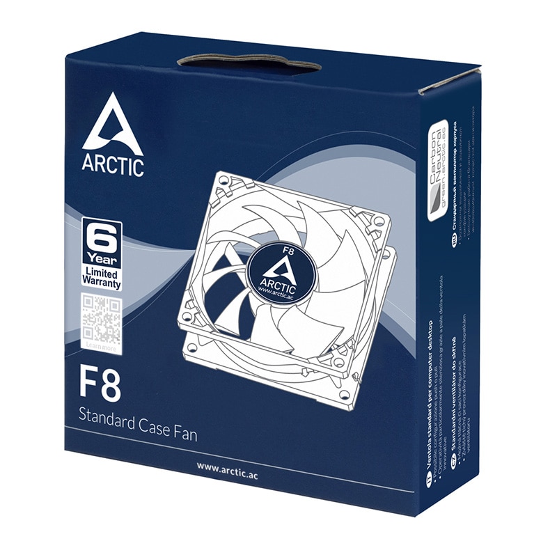 Arctic F8 Computer Case 8Cm Fan 3pin 2000Rpm 80X80X25Mm Cpu Water Koelventilator