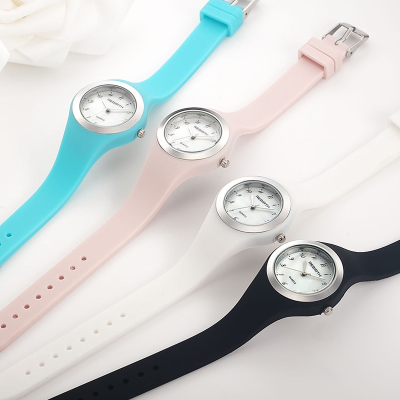 Reborn-montre-bracelet à Quartz pour femmes, bracelet en Silicone, de supérieure, montre pour femme