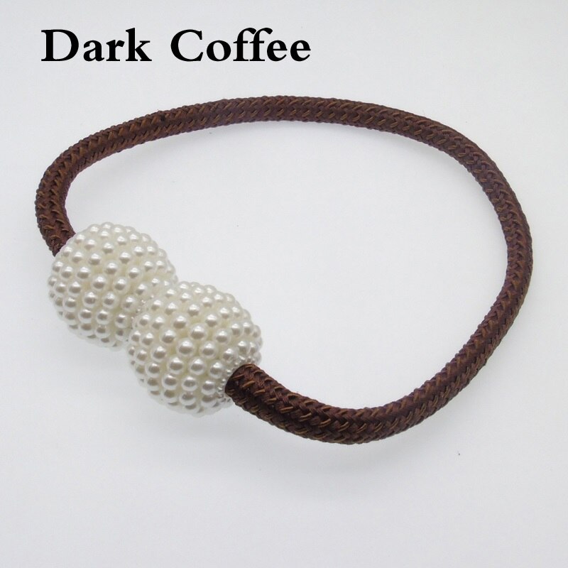 Creatieve Magnetische Gesp Gordijn Riem Tieback Magneet Gordijnen Gesp Gordijn Houder Home Decor Gordijn Bandjes Accessoires: Dark Coffee