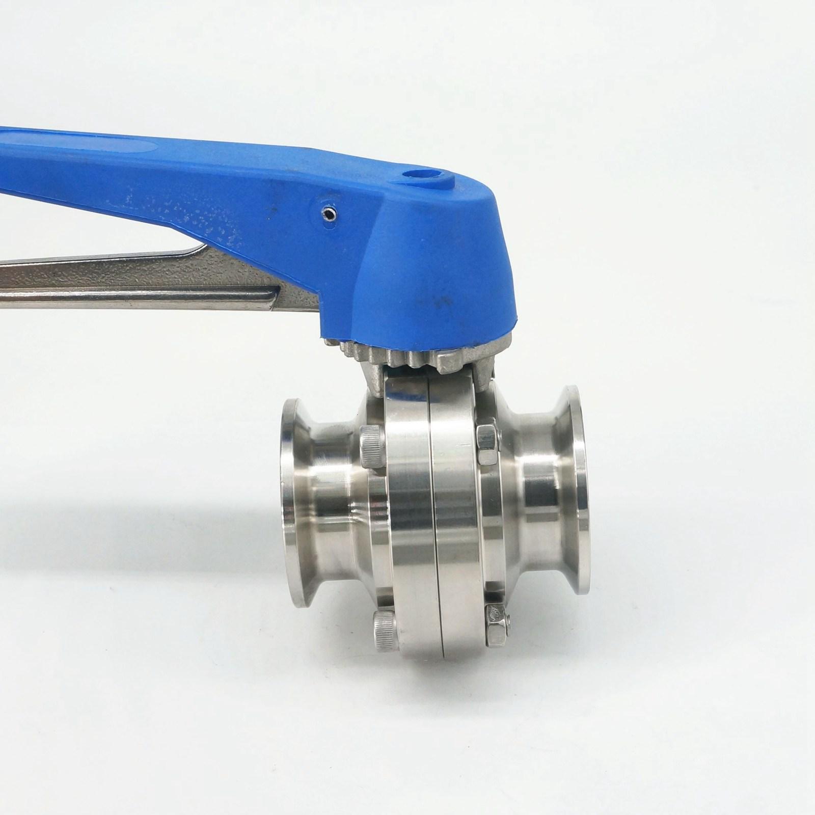 1-1/2" 38mm SS304 Stainless Steel Sanitary 1.5" Tri Clamp Butterfly Valve Squeeze Trigger for Homebrew Dairy Product