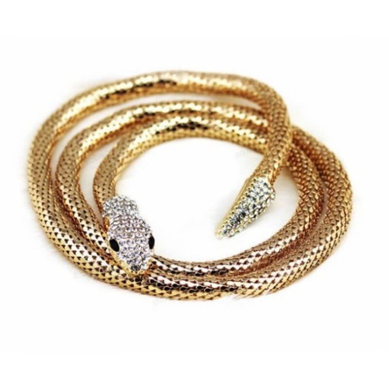 Punk Crystal Goud Zilver Snake Riem Voor Vrouwen Collier Femme Bijoux Snake Magneet Kettingen Vrouwen Choker Sieraden Accessoire