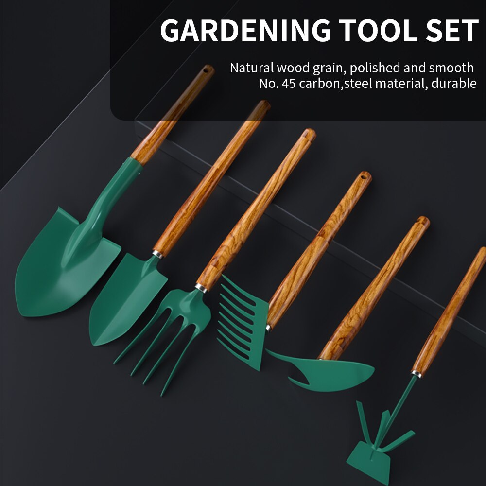 43*20cm Double Side Pickaxe Wooden Handle Hoe Garden Tools Hand Climbing Tools for Gardening 45 Carbon Steel