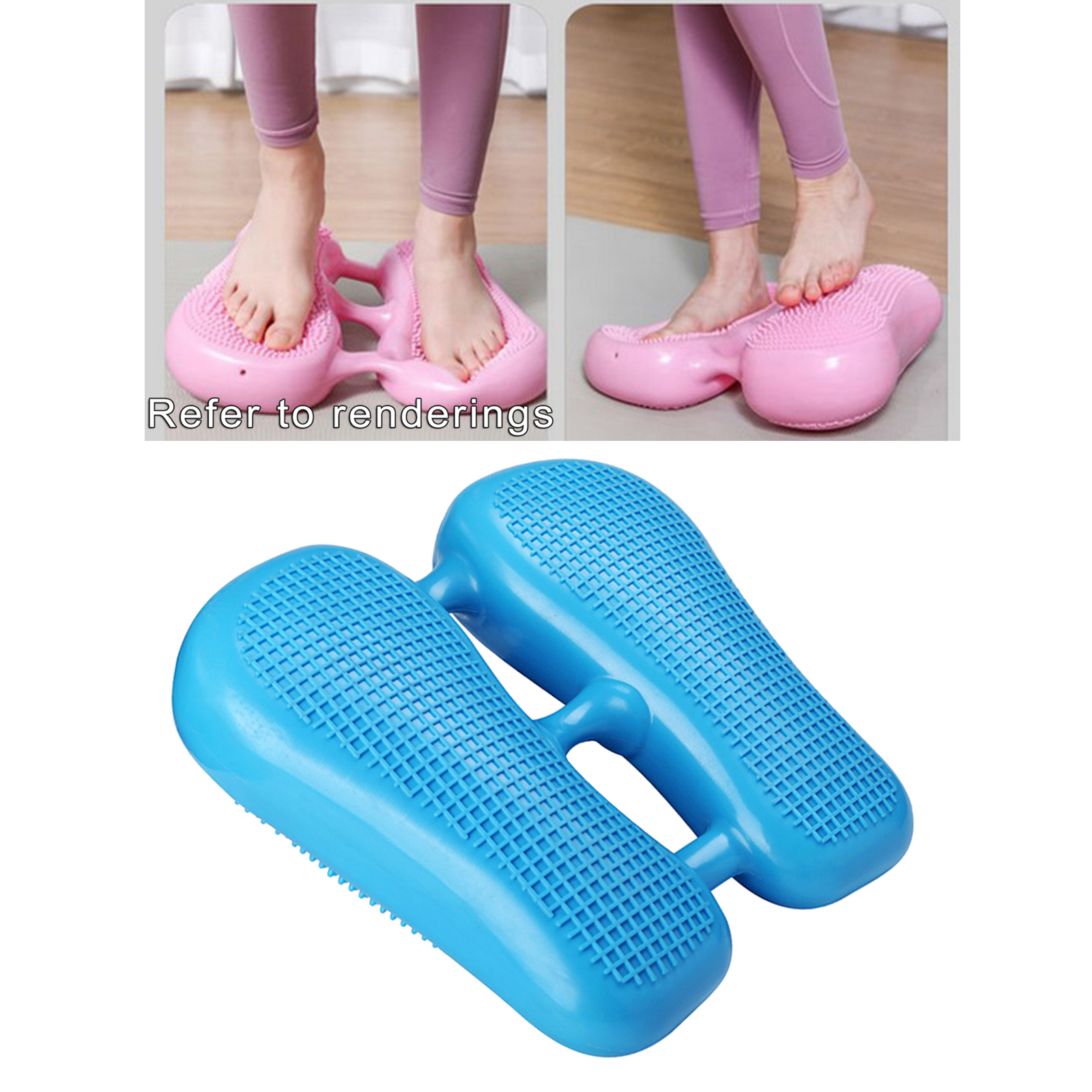 Pvc Stepping Balans Pad Thuis Indoor Fitness Plank Ondersteuning Evenwichtige Kussen: Blue