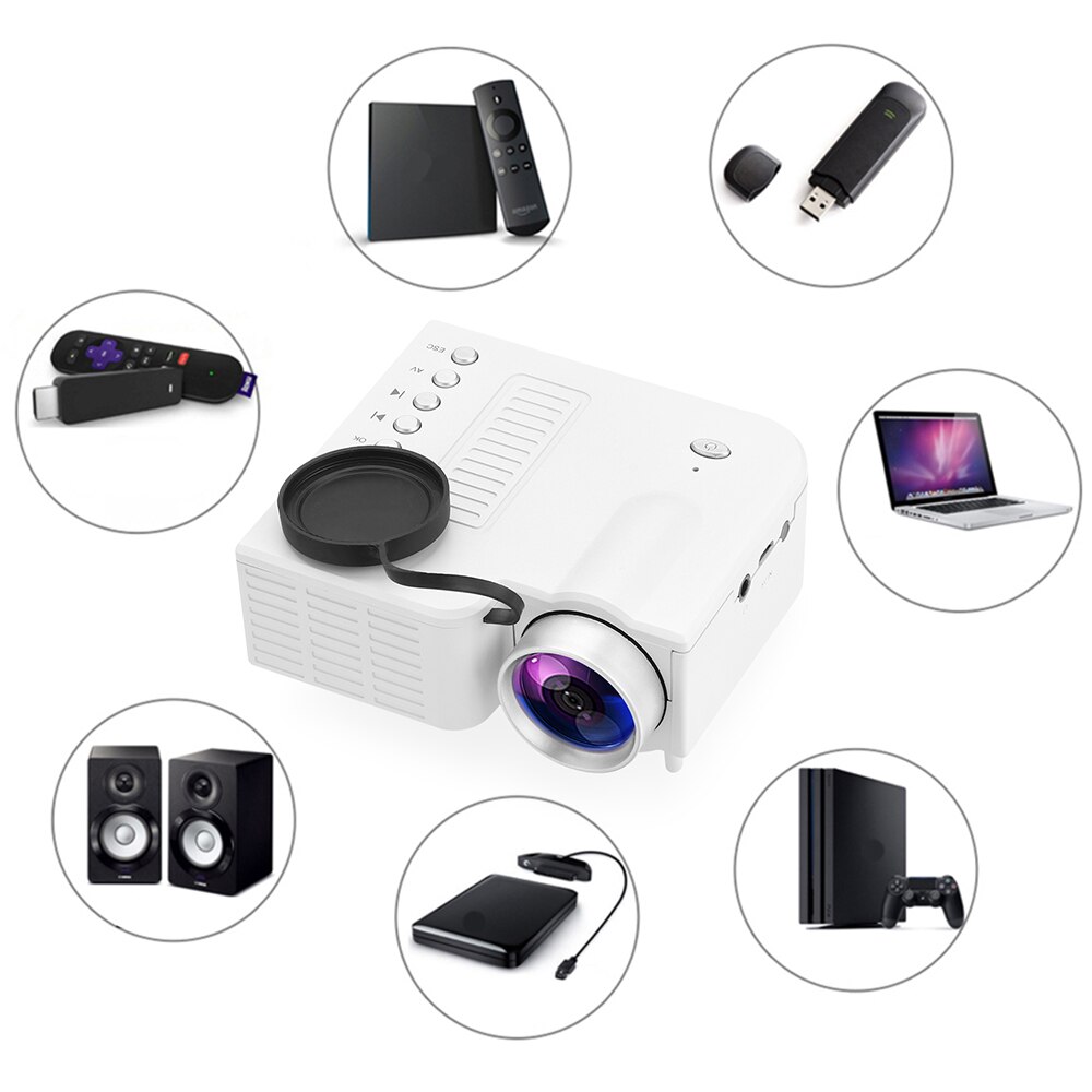 Mini Projector UC28C 3D Hd Led Draagbare Home Theater Cinema 1080P Av Usb Hdmi