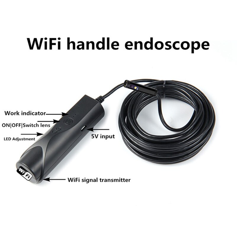 Endoscope industriel sans fil à double lentille Endoscope pour IPhone Android téléphone IP67 étanche caméra d'inspection