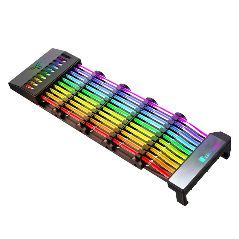 Jonsbo Psu Verlengkabel Rgb Trunking Cover Rainbow Bridge Voor 24Pin Atx Kabel Mod Symfonie Lijn, 5V Rainbow Rgb M/B Sync: Default Title