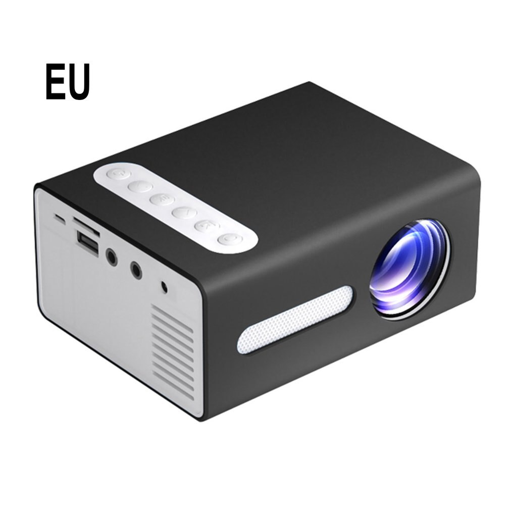 Zwart T300 Draagbare Projector Hd High-Efficiency Led Projector Multi-Interface Video Home Theater Projector