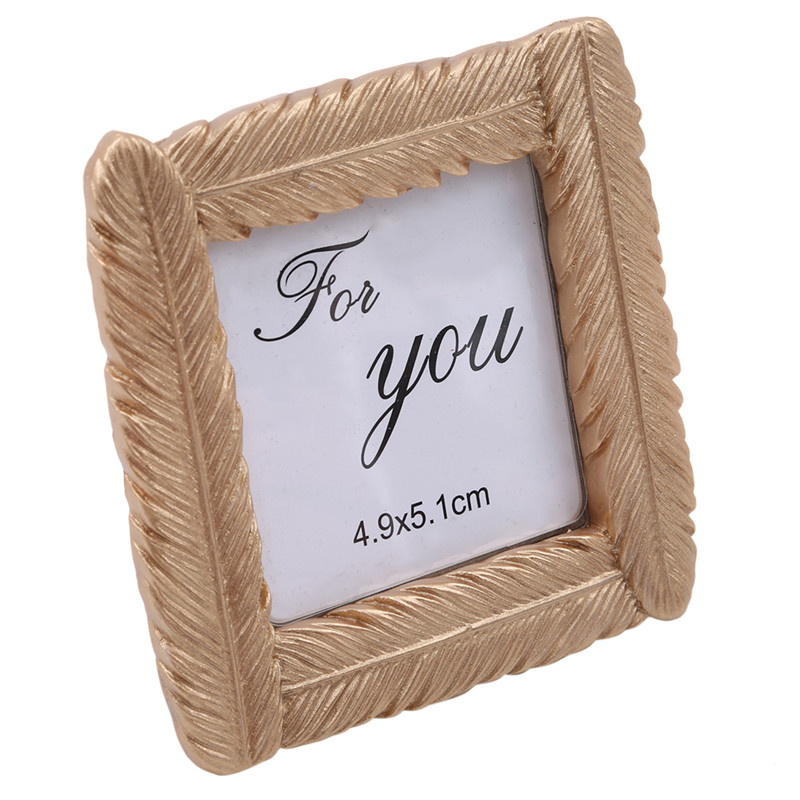 Golden Feather Photo Frame 4 Inch Photos Frames Metal Photo Frame Simple Photos Frames Home Decoration