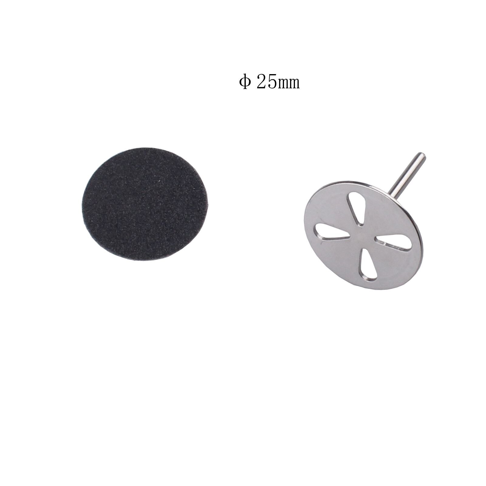 Disco de papel de lija de 25mm con broca de Metal, broca de disco de lijado de pedicura de vástago 3/32 para removedor de callos de piel muerta, Lima eléctrica de pie