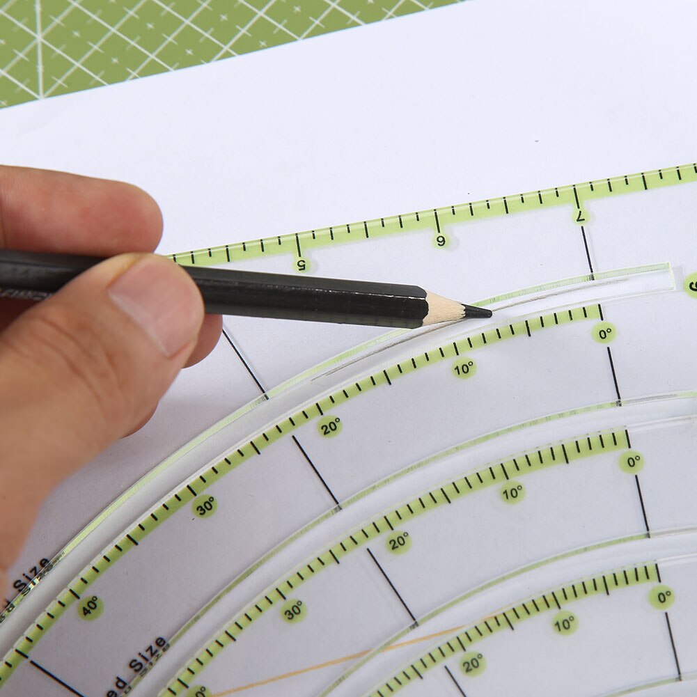 High-grade Multi Function Acrylic Drawing Ruler 20.5*20.5CM Transparent Drawing Ruler Office & School Sewing Measuring Supplies