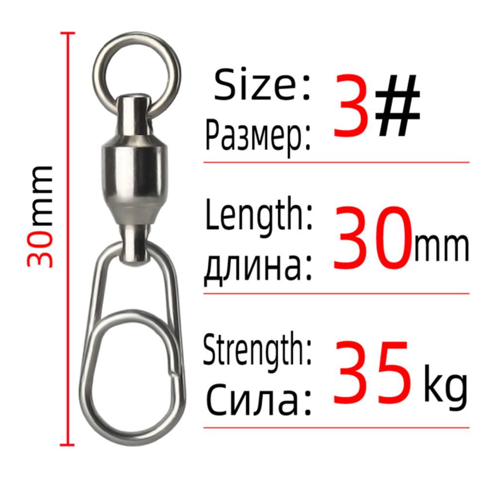 5 Stuks Draaibare Ovale Split Ringen Roestvrij Staal Gehaakte Snap Rollende Draai Connector Jig Verbindingsring Vissen: Rood