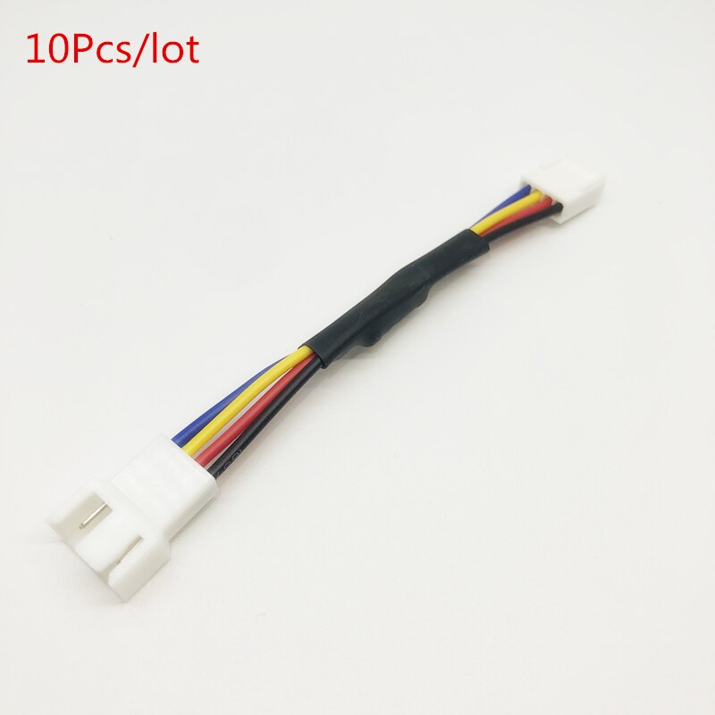 10 sztuk/partia rezystor wentylatora kabel 3 / 4 Pin męski na 3 / 4Pin złącze żeńskie zmniejszyć PC CPU wentylator prędkości hałas rezystor spowolnić kabel: 10pcs 4pin  White