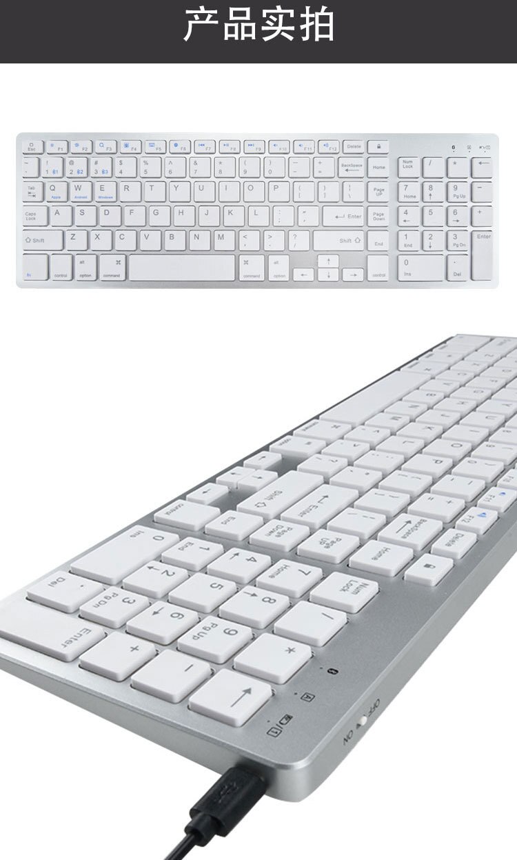 Bluetooth Keyboard for Macbook Pro Ultra-thin Mini Wireless Keyboard for Mac Pro Tablet Russian Arabic Hebrew