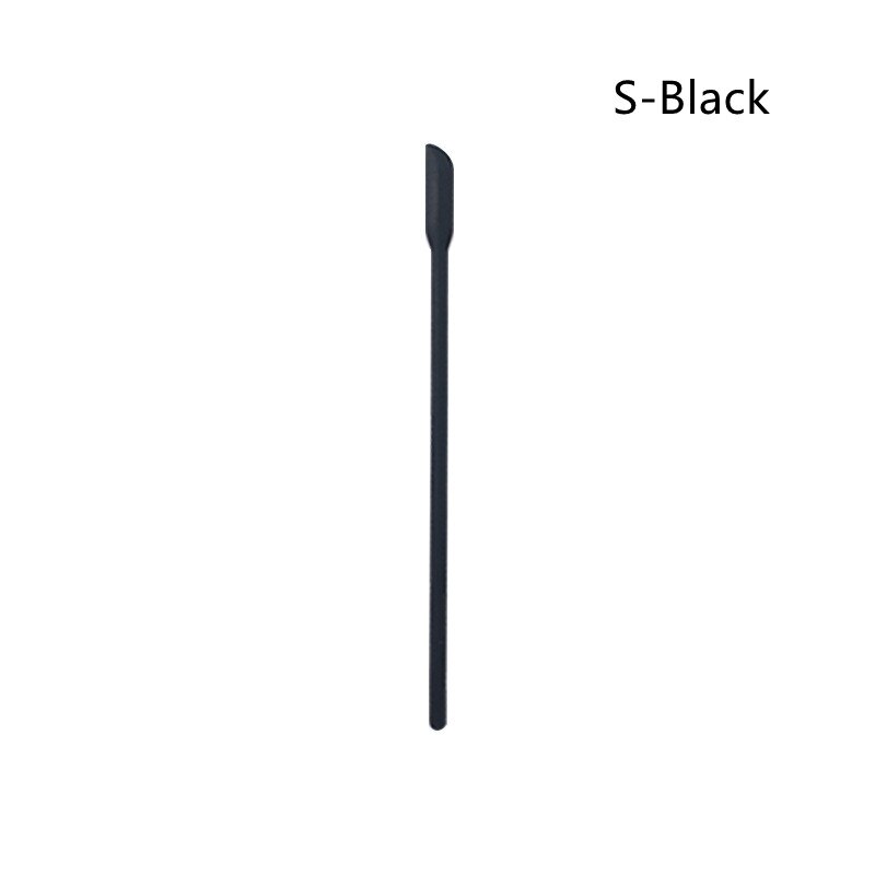 Mini spatule à pointe grattoir pour bouteille de maquillage, pour gâteau au beurre, Surface lisse, outil de cuisson, cuillère à mélanger le miel, 1 pièce: S-Black