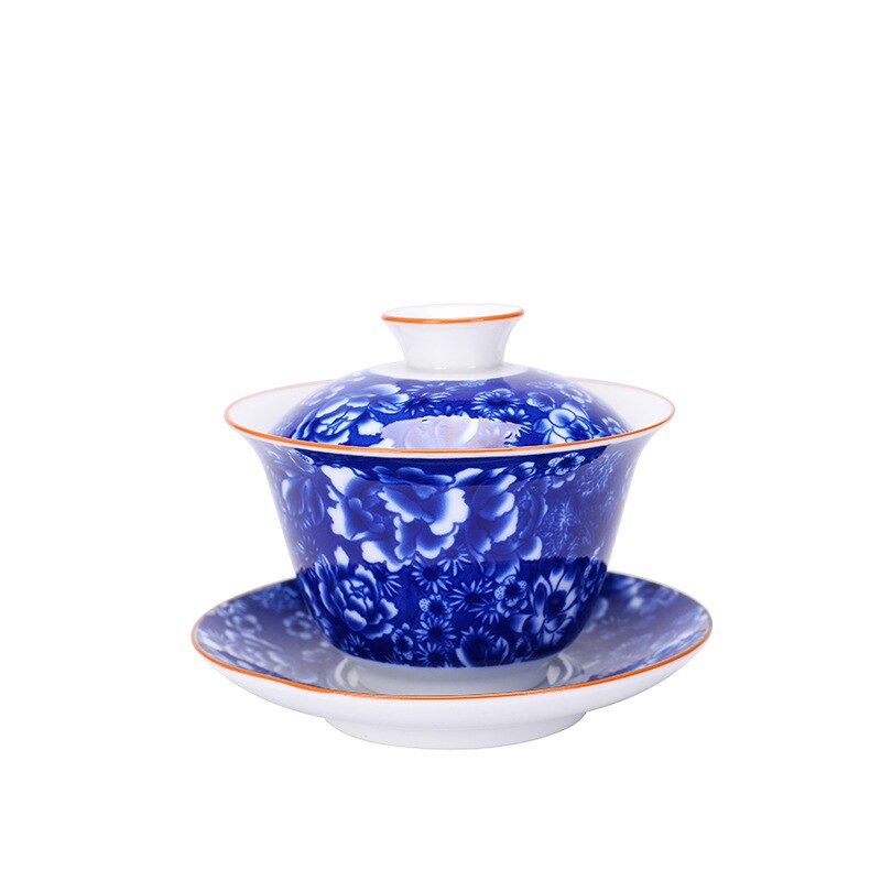 Kinesiske traditioner gai wan teskål ben kina tesæt dehua gaiwan te porcelæn grydesæt til rejse smuk og let kedel