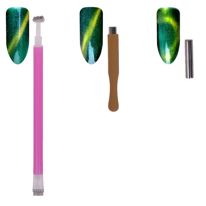Nail art magnet stick cat eye magnet til uv gel lak polish 9d cat eye line strip effekt stærk magnetisk pen nail art værktøjer