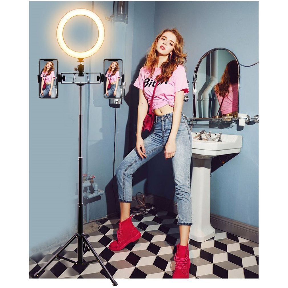 26cm 120LED Selfie Ring Lampe LED Ring Licht Selfie Mit Stativ Ring Für Selfie Telefon Video Fotografie Beleuchtung Telefon