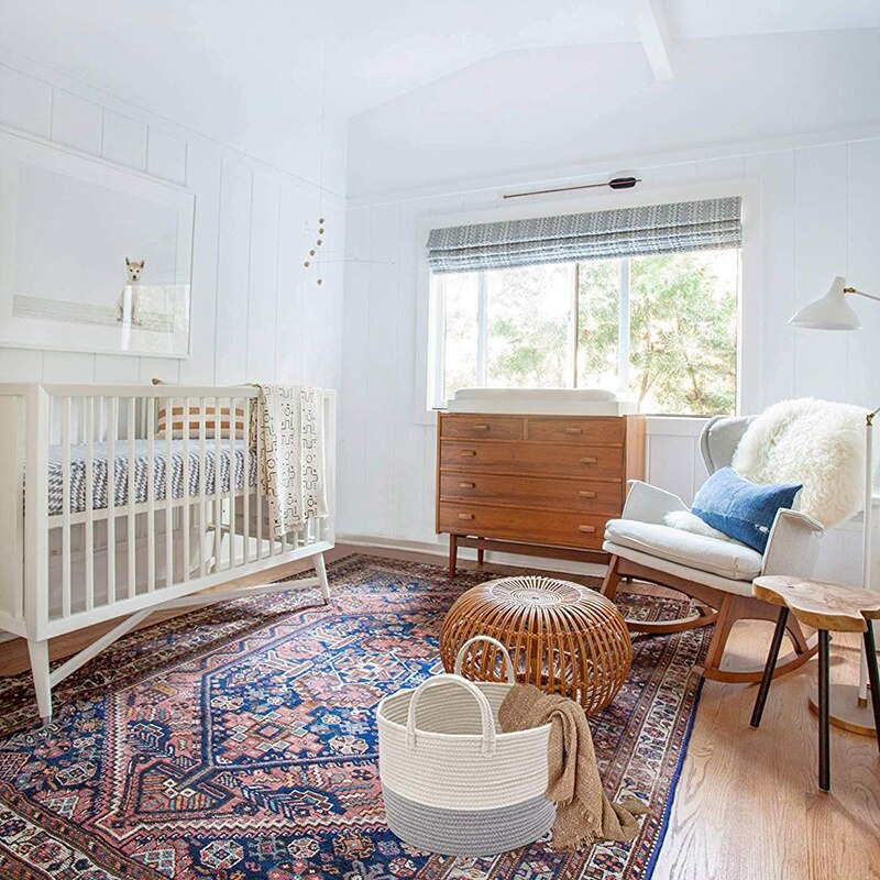 Abss-opbergmanden katoenen touwmand gevlochten babywasmand bank kussens handdoeken speelgoed of kinderkamer katoenen touworganizer