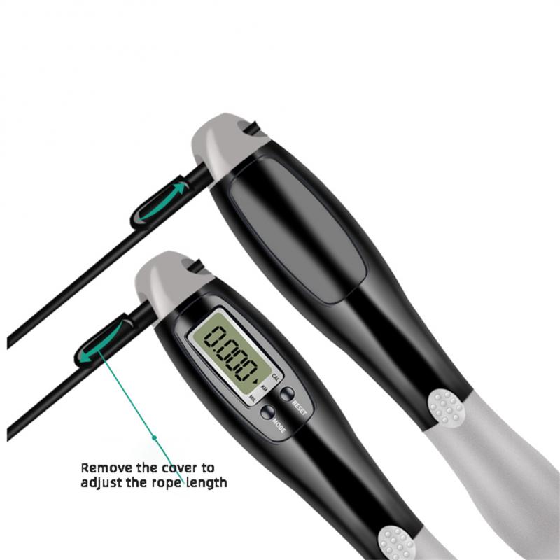 Dual-purpose Adjustable Jump Rope Intelligent Electronic Counting Rope Skipping Sports Fitness Cordless Steel Wire Skipping Rope