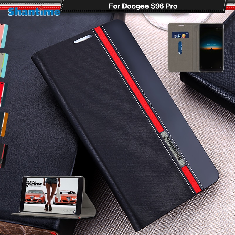 Luxury PU Leather Case For Doogee S96 Pro Flip Case For Doogee S96 Pro Phone Case Soft TPU Silicone Back Cover