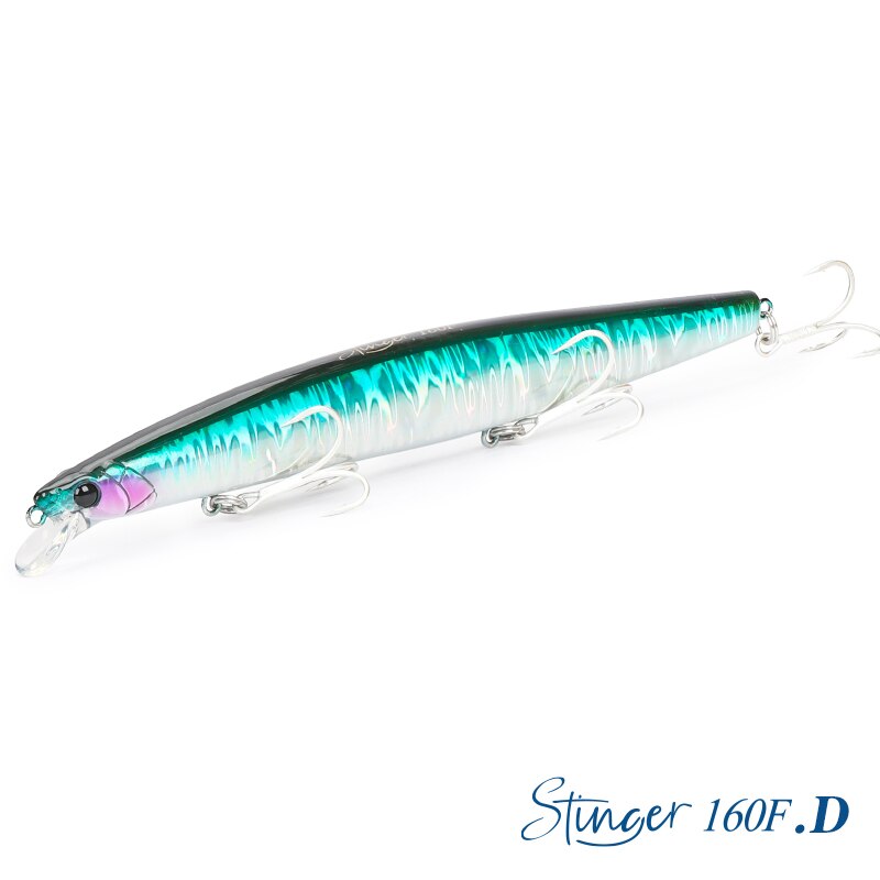 Tsurinoya 160F Drijvende Minnow Vissen Lokken Stinger 163Mm 31G Lange Casting Kunstmatige Zeebaars Saltwater Grote Harde Aas: LIGHT BLUE