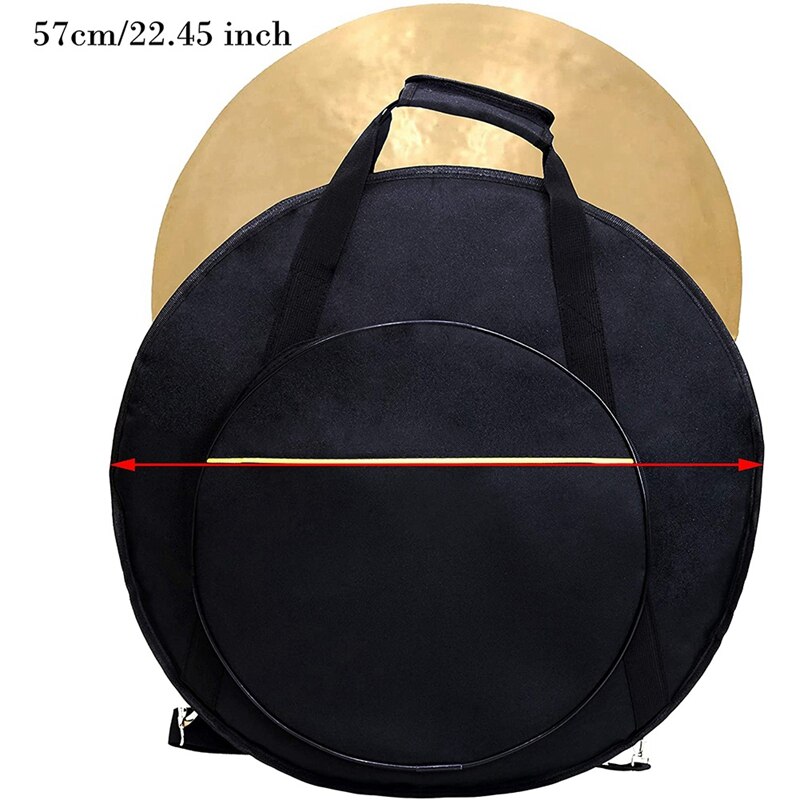 22 Inch Cimbaal Gig Bag Met Handvat En Rugzak Riemen, 10Mm Dikke Gewatteerde Katoen Voor Perfecte Bescherming, Voor Opslag