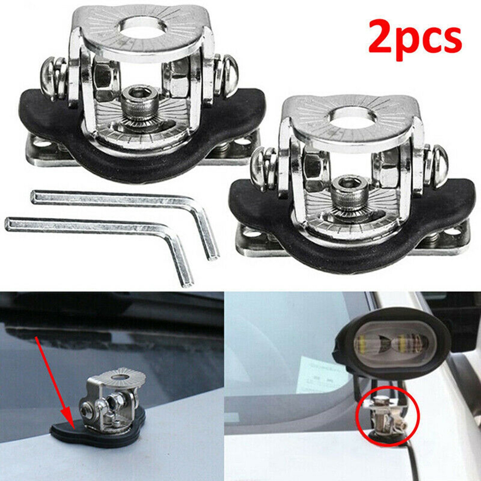 Lot De 2 Supports De Fixation Universels Pour Barre Lumineuse