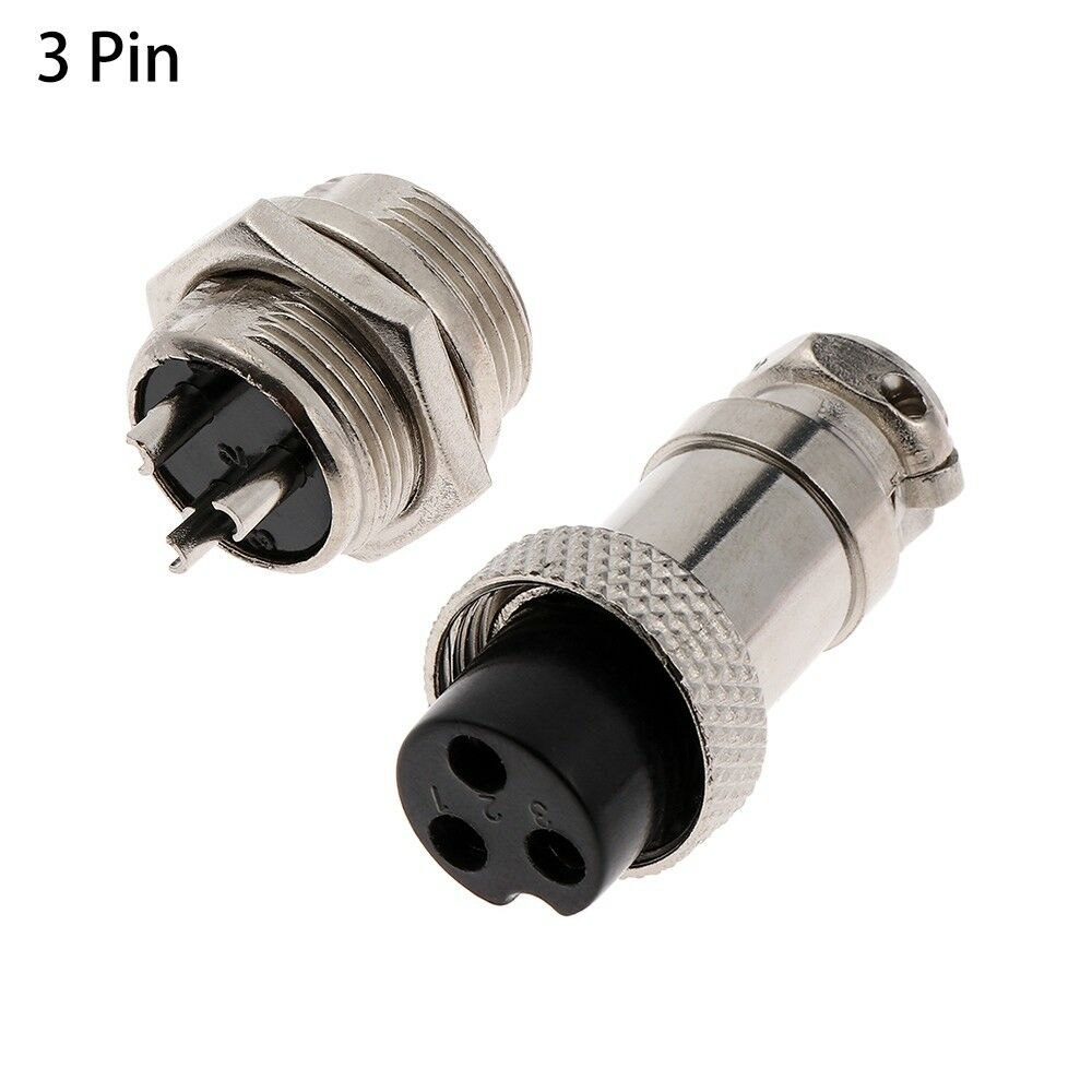 5Pair GX16 Aviation Plug Male&Female Wire Panel Metal Connector 2/3/4/5/6/8/9 Pin + Waterproof Rubber