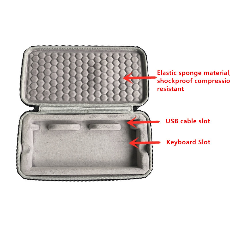 Hard Shell Bag Case Voor Kemove DK61 Pro Dual-Mode 61-Key Bluetooth Mechanische Toetsenbord Opbergdoos Bescherming cover