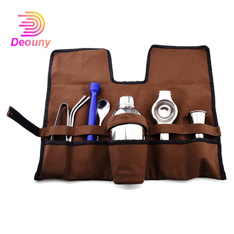 Deouny barman tas toolkit cocktail draagbare wijnset shaker combinatie voor de barman draagbare kit