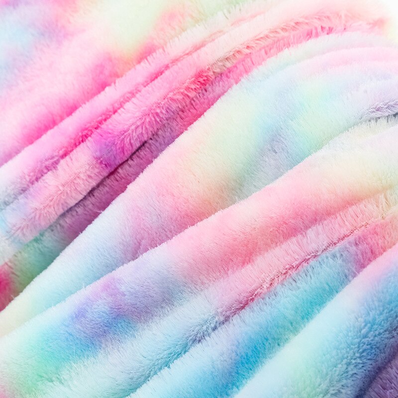 Claroom mantas para Bedssuper suave, manta de punto Throw Bedding Blanket Rainbow edredón xx56 #