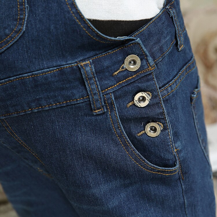 Gravide kvinder jeans hagesmække bukser gravid overalls forår efterår jumpsuits løst bomuld plus size graviditetsbukser