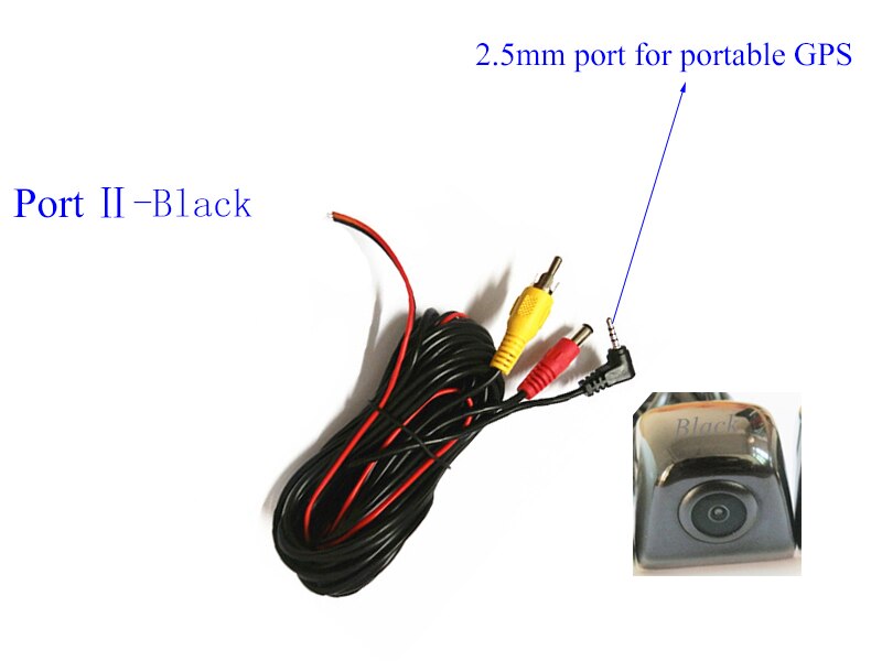 Wired Universal HD CCD Car Rear view Backup Reverse Parking Camera Black Chromed White Silver Camera 170 degrees: Portable GPS Black