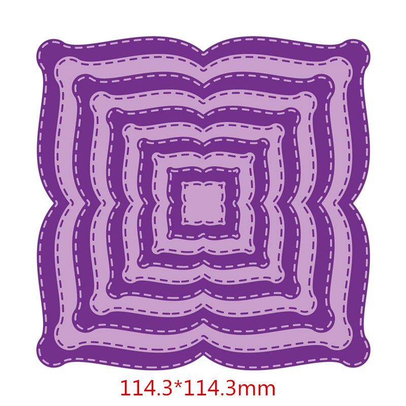 Nestet hjerte sirkel oval firkantet ramme sett metall skjærematriser til scrapbooking gjør-det-selv-album papirkort lage dekorasjon: H3709