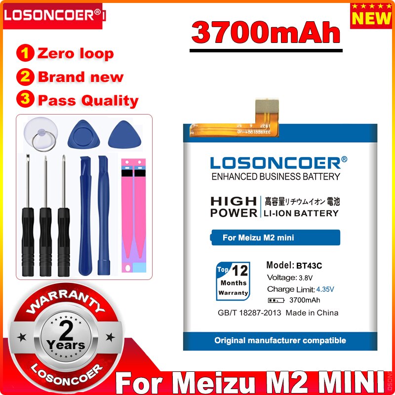 5100mAh BT40 BT41 BT42 BT42C BT43C batería para Meizu M2 Mini batería de MX4 Pro Meizy M1 nota MX4 MX 4 M460 M461 M2 Meilan Note 2