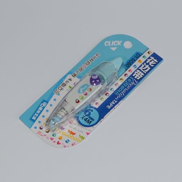 Corretivo bolígrafo escolar cinta correctora papelería cristativa escuela Linda papelería cinta correctora kawaii fita corretiva herramientas: Azul