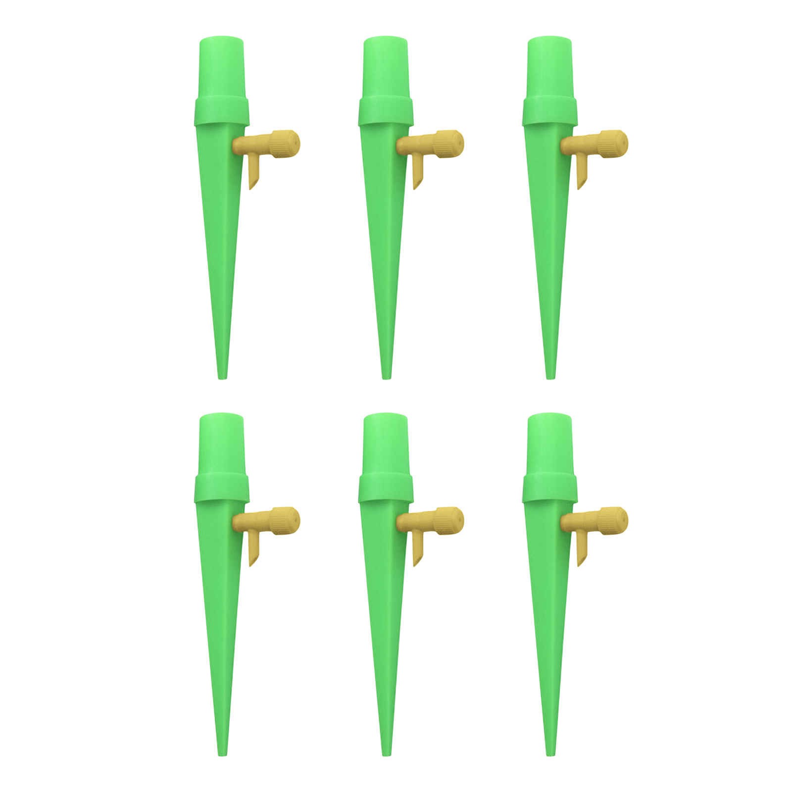 6 PCS Self-contained Auto Drip Irrigation Watering System Automatic Watering Spike for Plants Indoor Gardening Accessories: Green 