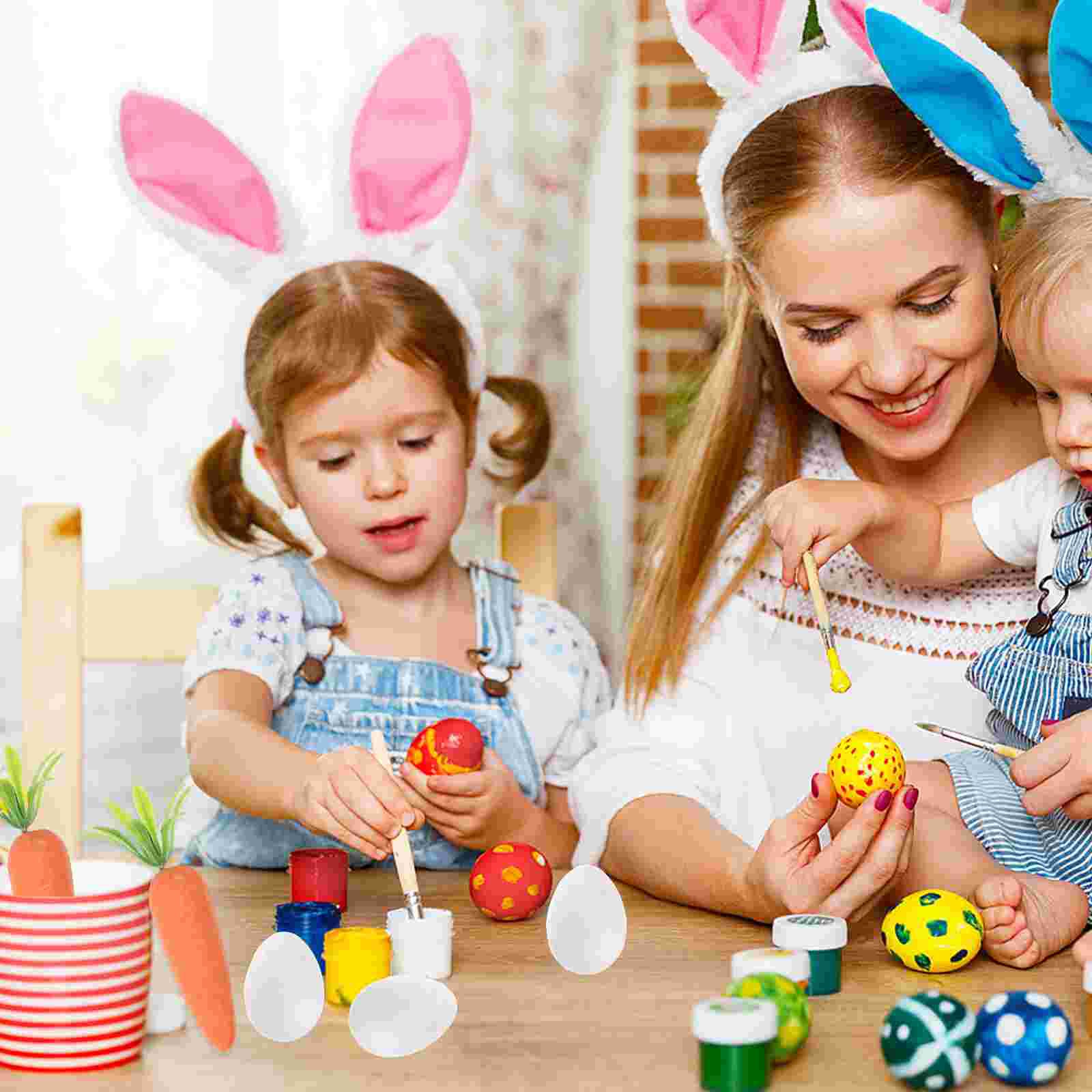 50pcs 3.5cm Durafoam Eggs Styrofoam DIY Easter Egg Crafts Eggs