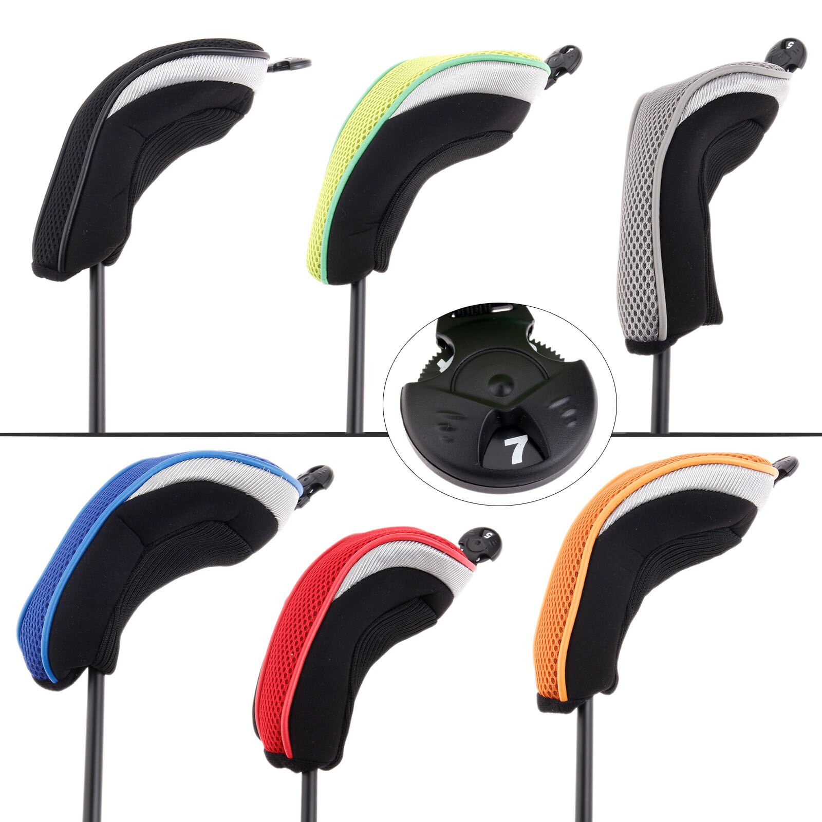 SURIEEN 3 Pcs/Set Golf Club Head Cover Golf hybrid club Headcovers Golf Head Covers Protect Set 6 Colors Choose