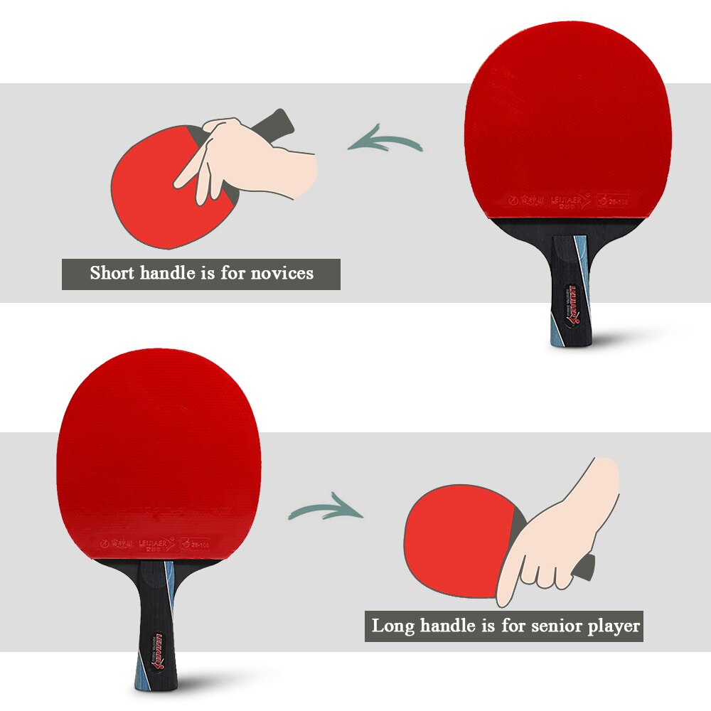 Ping Pong Paddle Table Tennis Racket Long Handle Ping Pong Bat Ping Pong Racket Training Accessories Racket