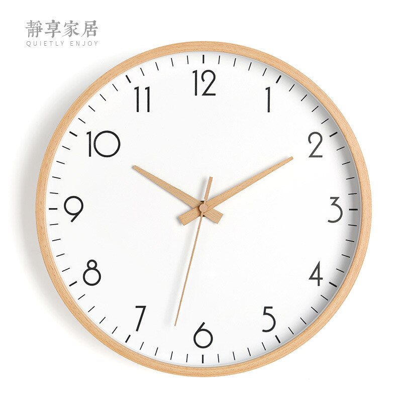 Duży zegar ścienny nowoczesne drewno styl japońnarty cichy drewniany igły zegar kuchenny zegary ścienne Dom dekoracje Horloge fresk prezent FZ802: B / 10 cal