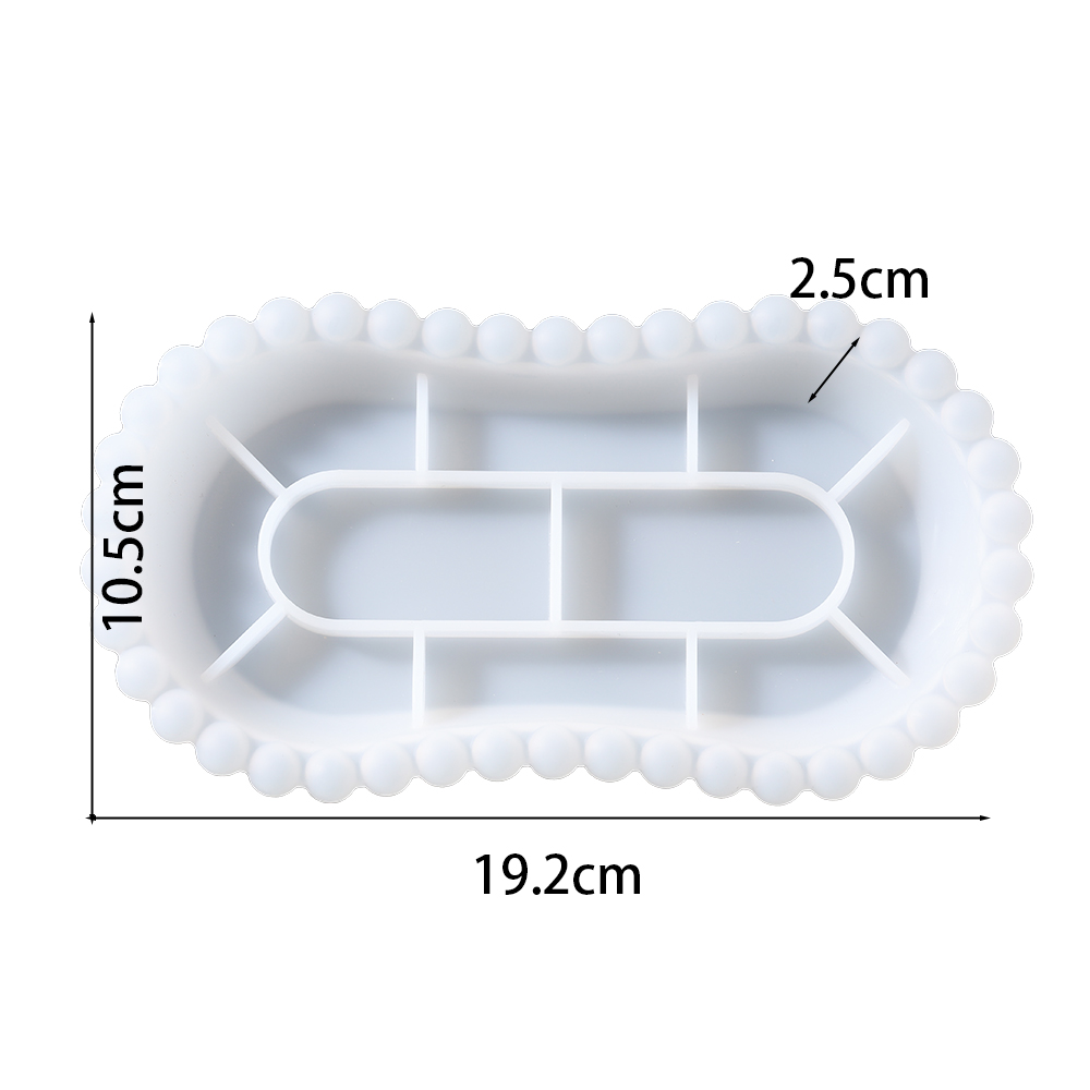 Bandeja ovalada de silicona, posavasos hexagonal, Molde de resina Epoxy para joyería DIY, soporte de almacenamiento, manualidades, decoración del hogar, 1 Uds.: YELLOW
