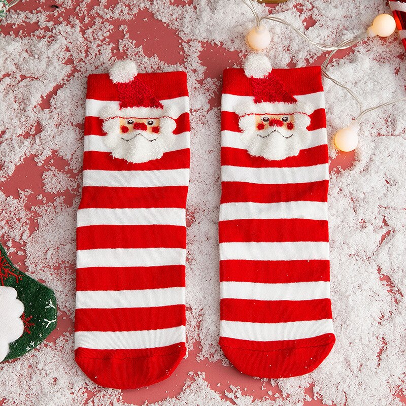 Kerstsokken dier cartoon vrouw schattig kerstman kerstboom sokken kawaii voor thuis ornament jaar kerst kind: 17