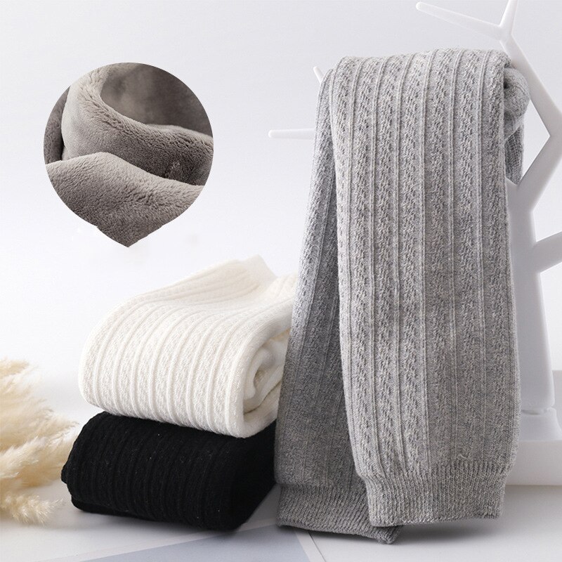 Meisjes Winter Leggings Plus Fluwelen Verdikte Broek Kinderen Kasjmier Broek Bovenkleding Slanke Warme Kinderkleding Katoenen Broek