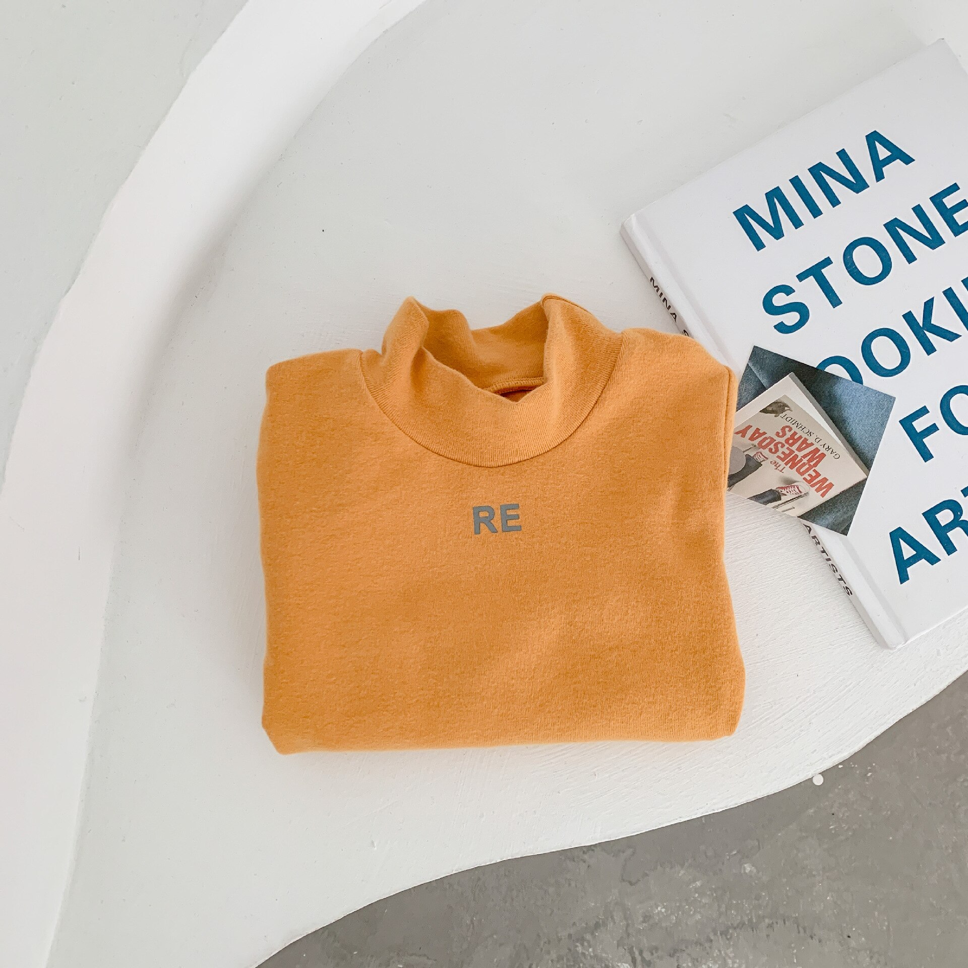 Efterår piger langærmet t-shirt børn bomuldstoppe piger top: Gul / 2t