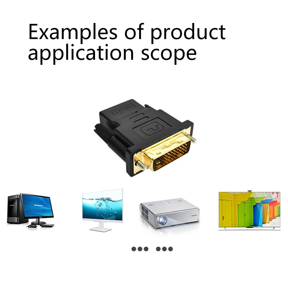 DVI to HDMI Adapter Bidirectional DVI-D 24+1 Male to HDMI Female Cable Connector Converter for HDTV Projector HDMI to DVI