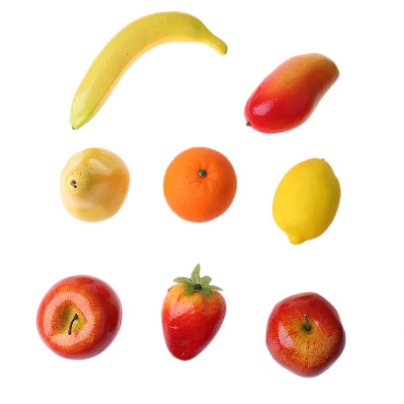 8pz di Frutta Falso Faux Artificiale di Plastica di Mela Cibo fotografia Puntelli Decorazione Della Casa di Simulazione Ornamento