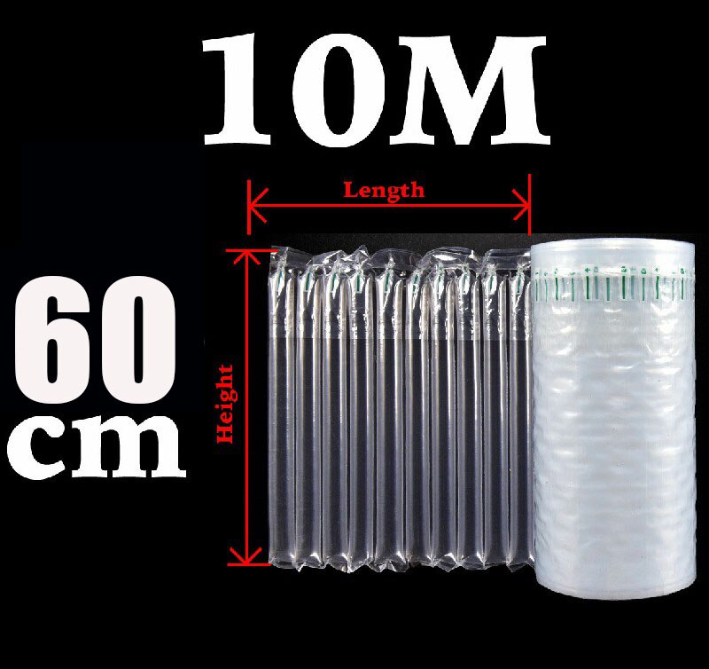 Inflatable Air Column Bag Coil Express Packaging Shockproof Bubble Film Anti-Collision Buffer Inflatable Bubble Column Courier: 60cmx10m