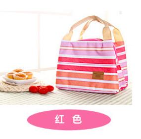 color rayas térmica portátil bolsos para la comida para mujer de los hombres multifunción de almacenamiento de gran capacidad de bolsas de comida Picnic -15: style3